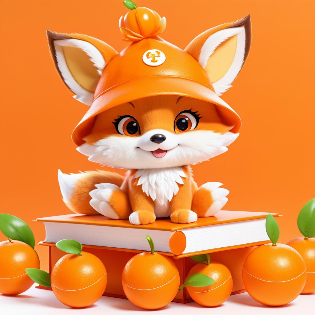 Adorable Baby Fox Character Illustration