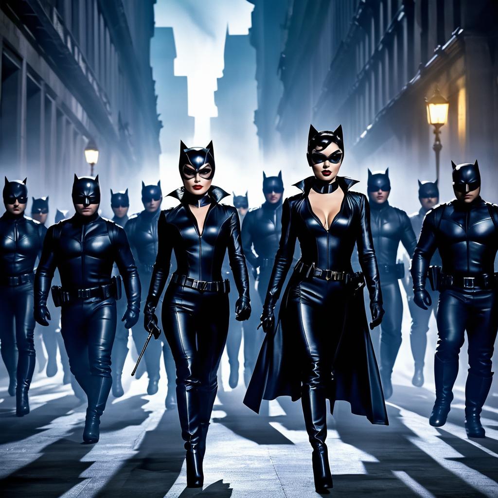 Catwoman and Her Vigilante Crew in Action