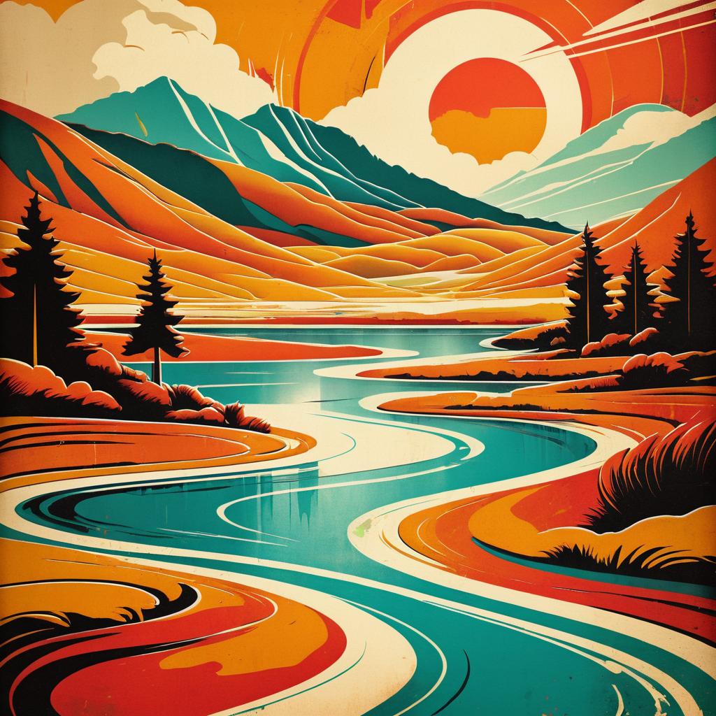 Bold Retro Vintage Travel Poster Design