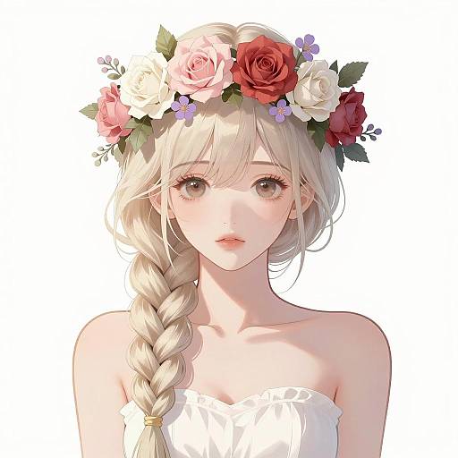 Anime Portrait of a Melancholic Woman