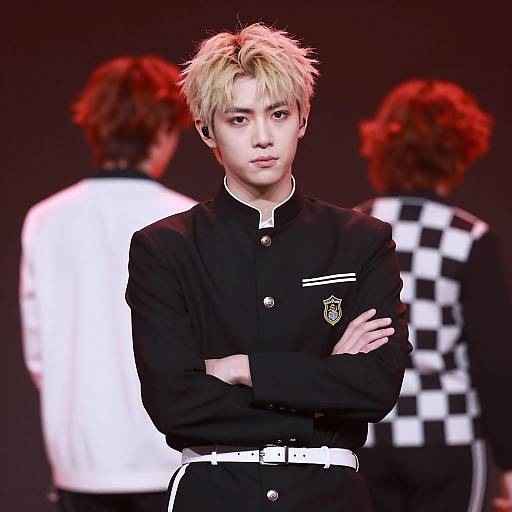 Dynamic Portrait of Young Men in Uniforms