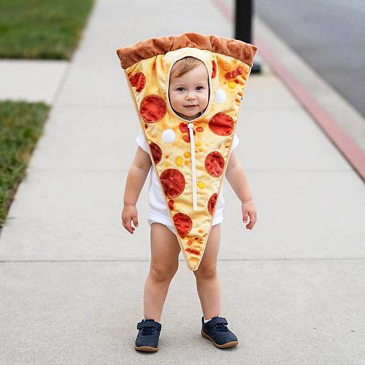 Toddler in Adorable Pizza Costume