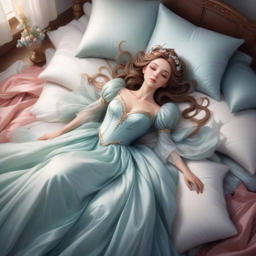 Enchanting Fairy Relaxing on Pillows