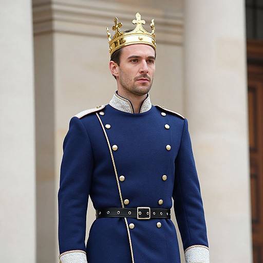 French King in Blue Uniform