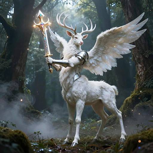 Seraphic Stag Paladin in Sacred Grove