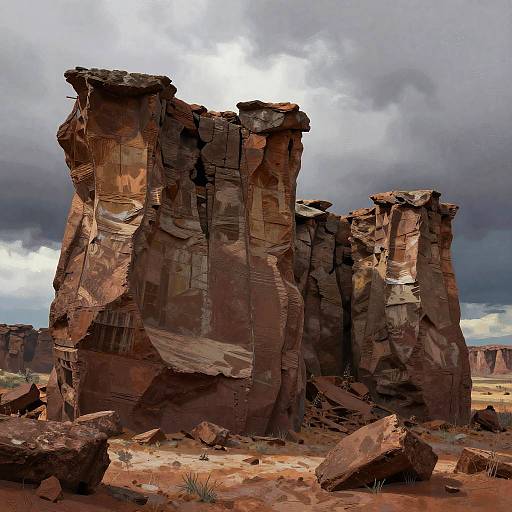 Majestic Petrified Forest Digital Landscape