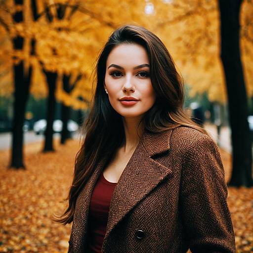 Elegant Autumn Woman Portrait