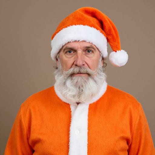 Realistic Orange Santa Claus Portrait