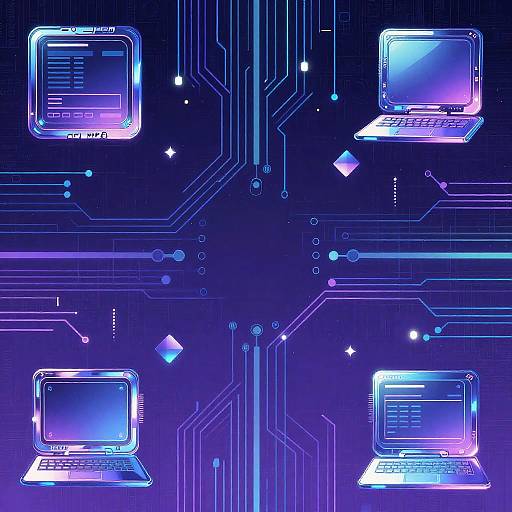 Y2K Cybernetic Iridescent Background