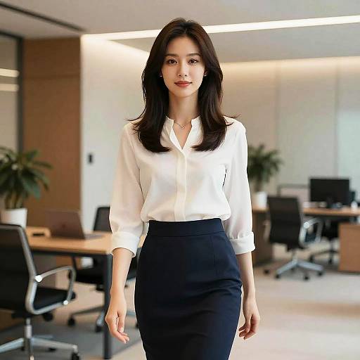 Choppy Layers Businesswoman Fashion