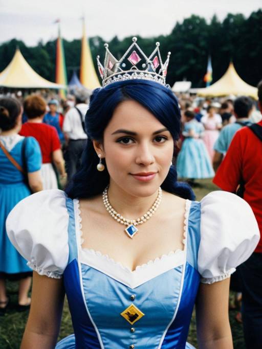 Candid Princess Costume Festival Portrait
