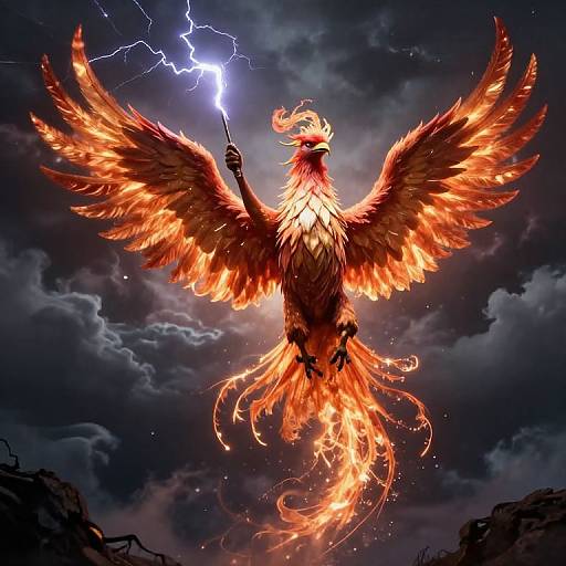 Phoenix Commanding Stormy Lightning Symphony