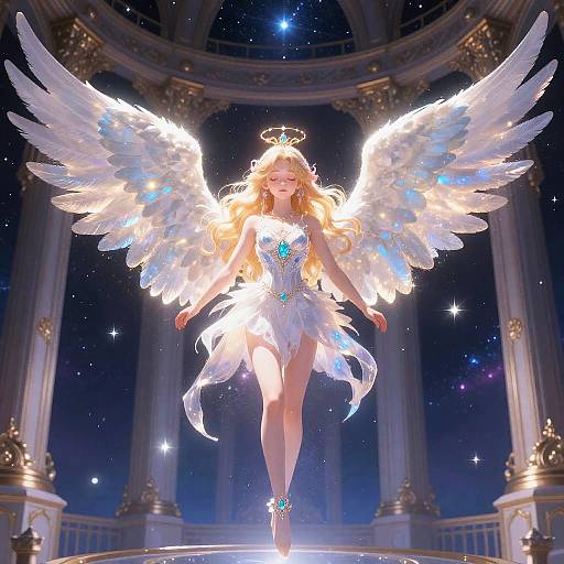 Celestial Angel in Starry Palace