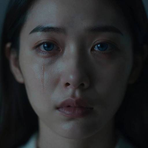 Emotional Portrait of a Woman in Tears