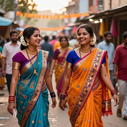 Vibrant Indian Street Festival Scene
