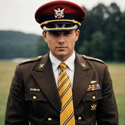 Realistic Male Captain in Military Uniform