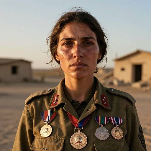 Resilient Female War Veteran Portrait
