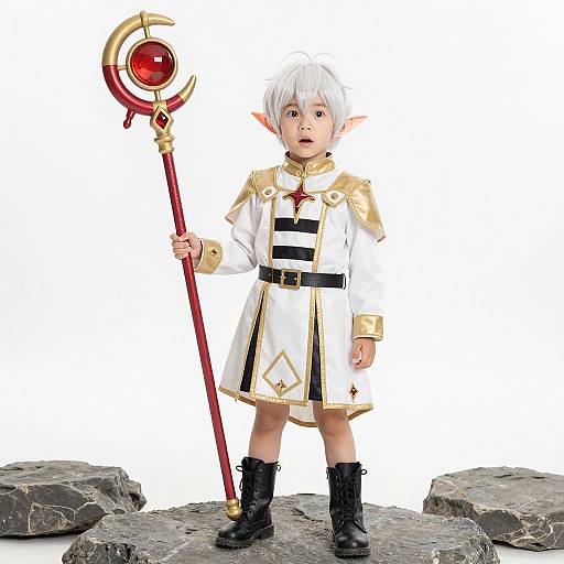 Young Elf Child in Fantasy Outfit