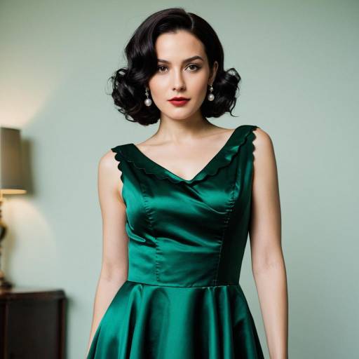 Vivian Sinclair Cosplay in Green Satin Gown
