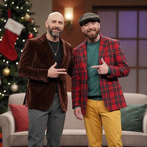 Festive Stage Duo with Christmas Cheer