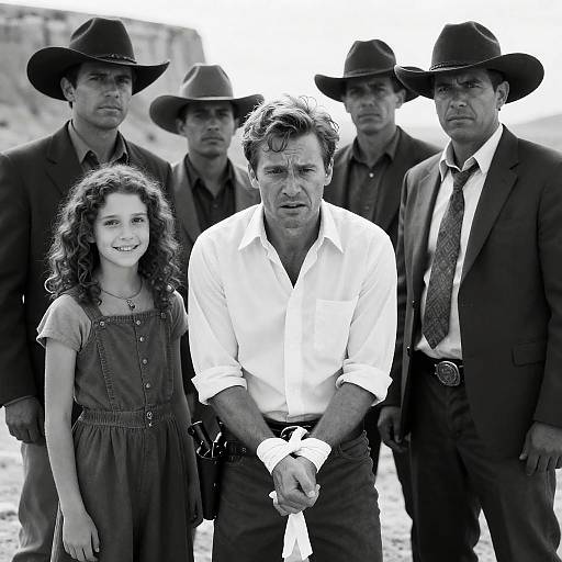 Dramatic Western Scene in Monochrome