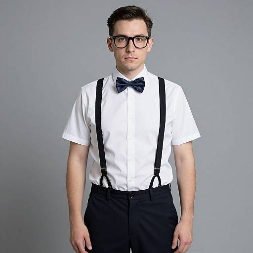 Stylish Classic Nerd Costume Portrait