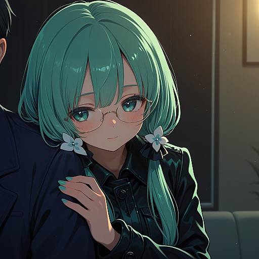 Illustration of Gumiya, vocaloid in the style of Ukokkei