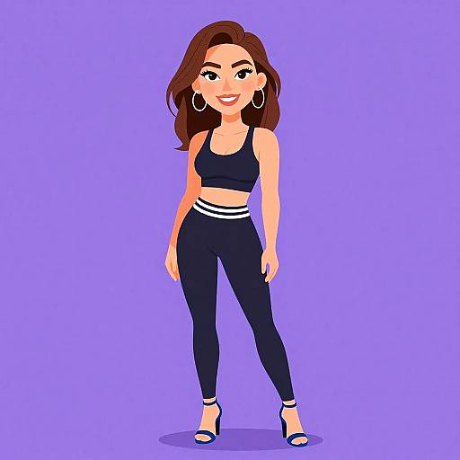 Smiling Woman in Athleisure Outfit