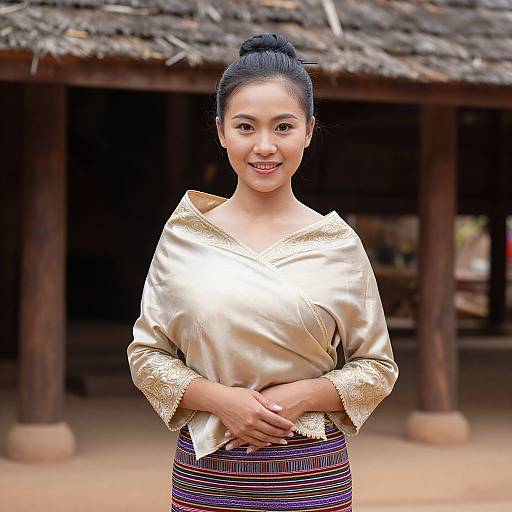 Scenic Portrait of Laotian Woman