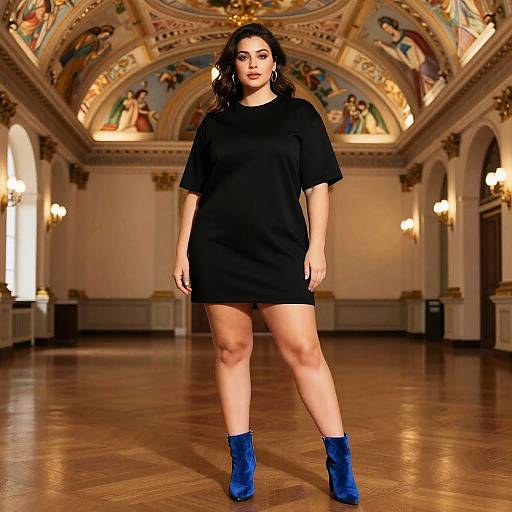 Curvy Woman in Elegant Gala Dress