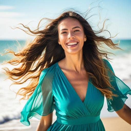 Joyful Beach Portrait in Vibrant Colors
