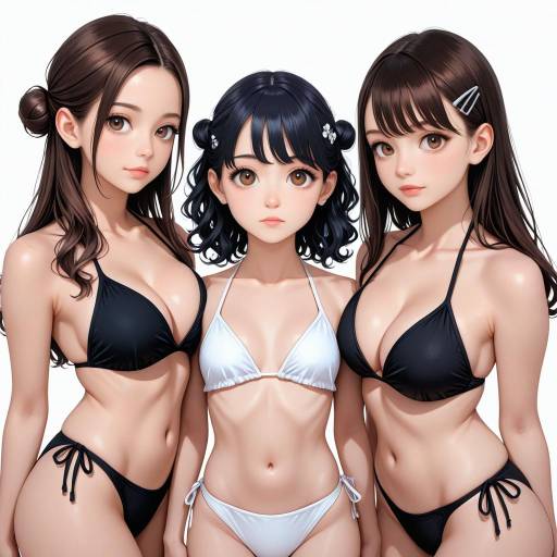 Swimsuit Girls with Unique Features