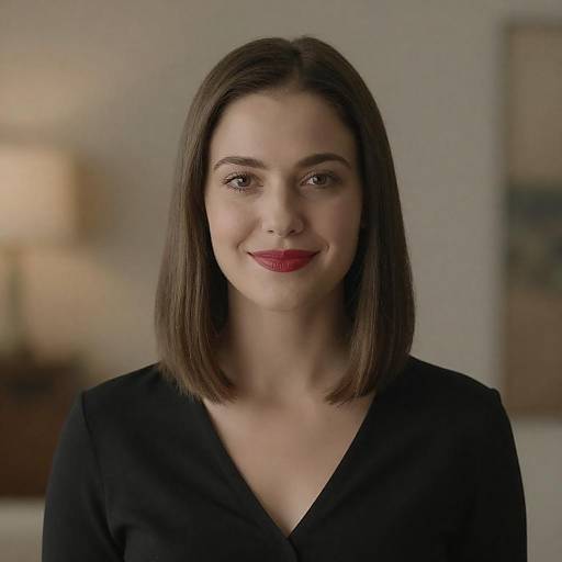 Warm Portrait of a Smiling Woman