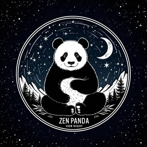 Zen Panda Vintage Logo
