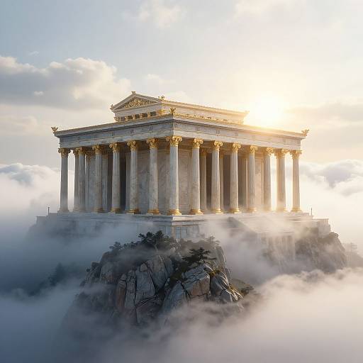 Mount Olympus Palace in Mist