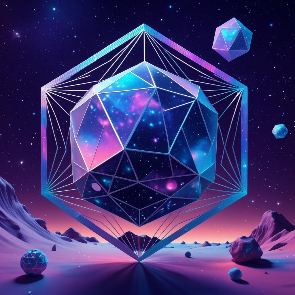 Futuristic Polyhedron Creature in Space