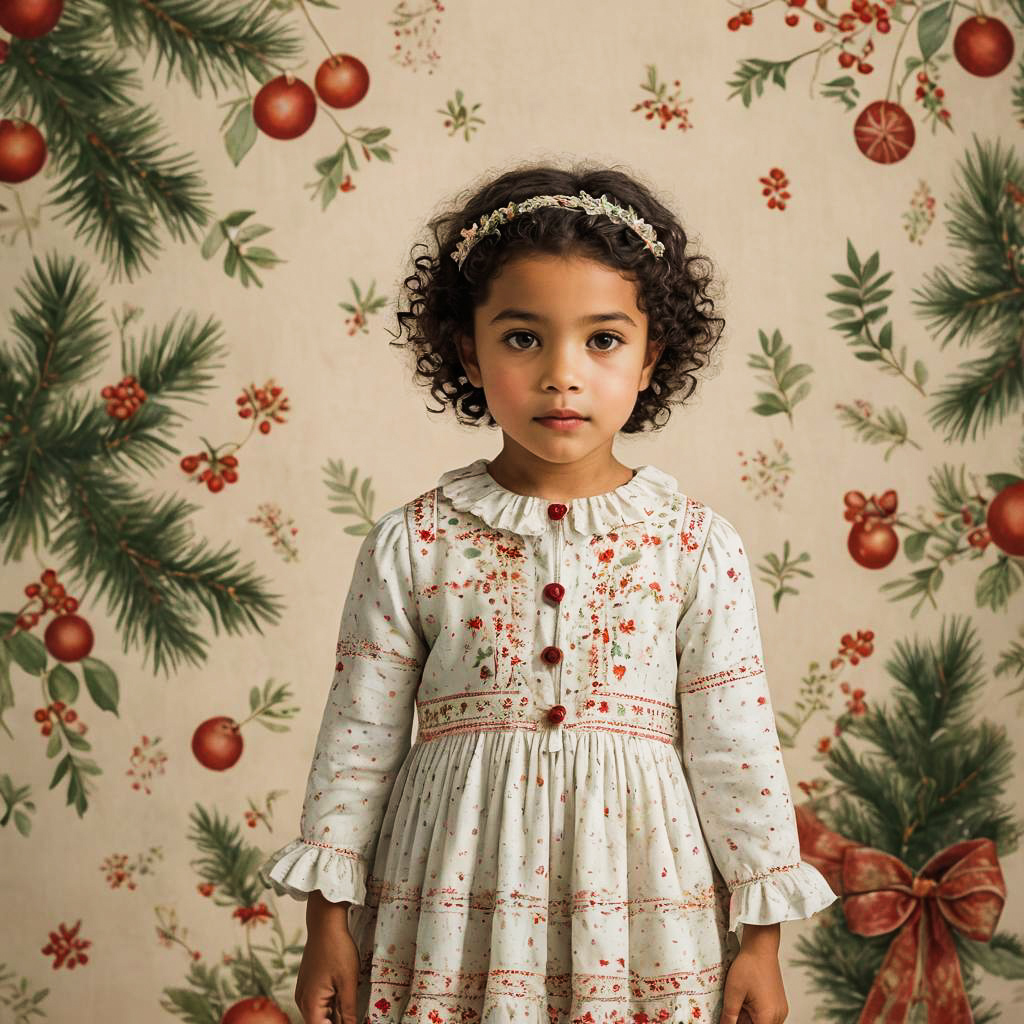 Whimsical Christmas Photoshoot with Girl