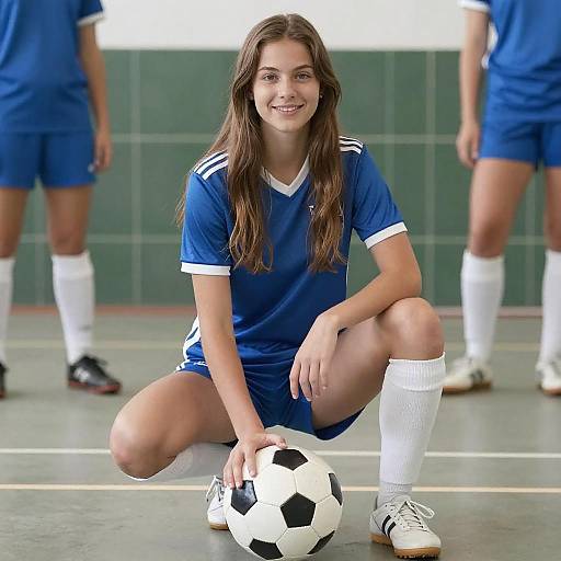 Young Female Soccer Player Portrait