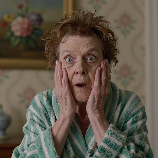 Character Portrait of an Exaggerated Elderly Woman