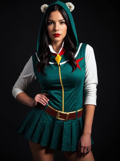 Woman in Sexy Chris Cosplay Costume