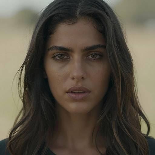 Intense Portrait of a Mysterious Woman