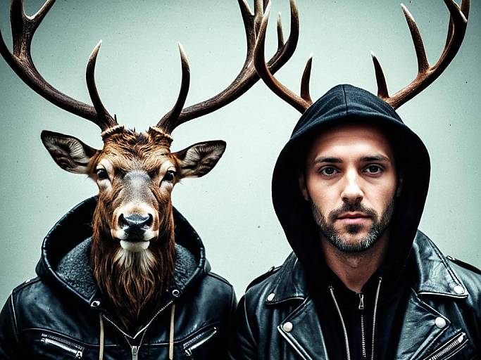 Outrageous Stag Face Swap Portrait