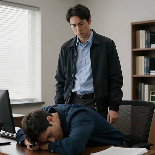 Office Standoff: Gun Threat at Desk