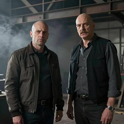 Dramatic Encounter in Industrial Setting