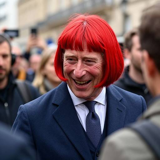 Prince Charles Laughing with Protesters