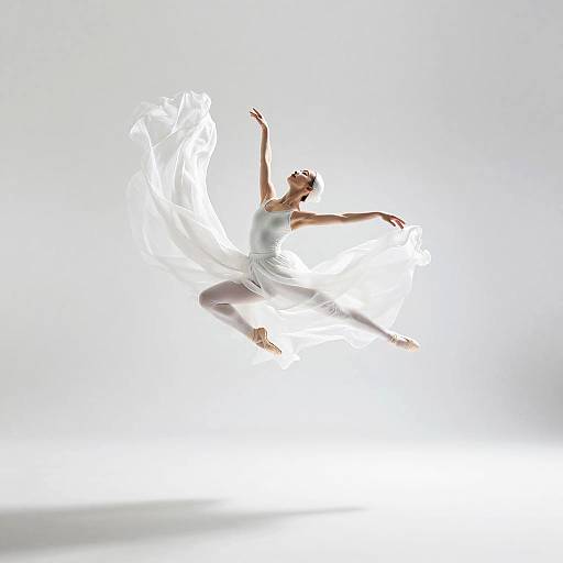 Ethereal Dancer in White Void