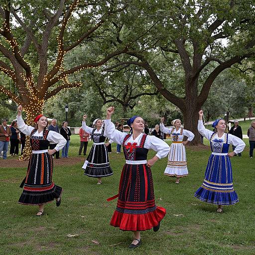 Women Dancing in Traditional Festival