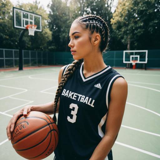 Female Basketball Player with Braided Hairstyle