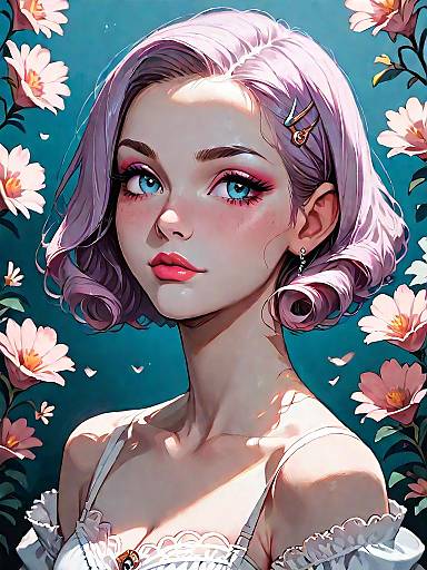 Casual Elegance in Lavender and White