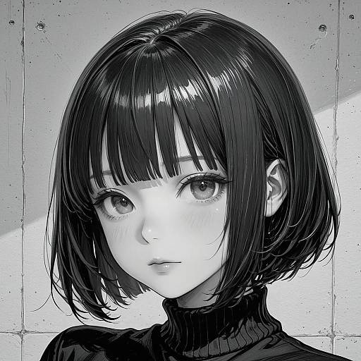 Monochrome Portrait of a Girl